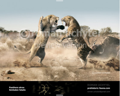 Panthera atrox and Smilodon fatalis